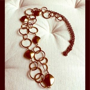 Gold Tone Long Necklace